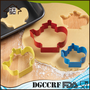 NBRSC Hot Products Custom Design Teapot Party Stainless Steel Baking Pastry Metal Cookie Cutter Set