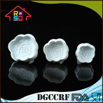 NBRSC Rose Plunger Cookie Cutter Biscuit Cookie Mould Baking Tools Utensils