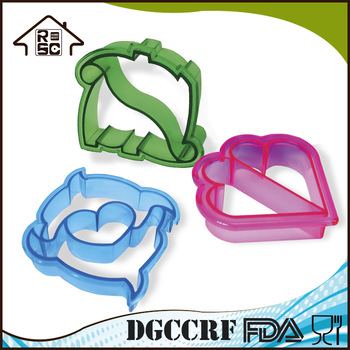 NBRSC Welcome OEM Sandwich Crust Cutters Cake Bread Biscuit Food Cutter Mold Set of 5