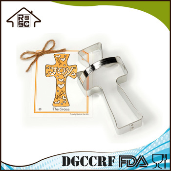 New Christmas Easter Cross Stainless Steel Cookie Cutters
