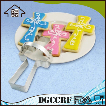 Small Budded Cross Fondant Cutters Stainless Steel Candy Molds