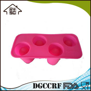 4 Cavities Silicone Ice Shot Glass Mold Make Glasses Or Small Frozen Fluids For Water Bottles