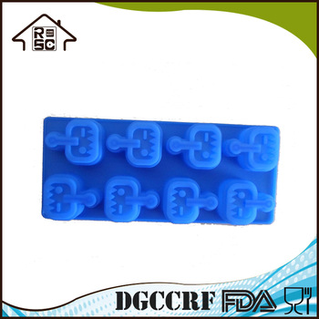 8 cavities Cute Nonstick Silicone Cake Mold BPA Free