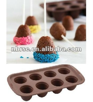 BROWN SILICONE CAKE MOULD WITH STICK FOR POP