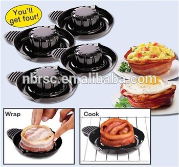 Best Quality As seen on TV Plastic Salad Bowl Food Grade Heat Resisting Bakeware&amp;Ovenware Bacon Holder