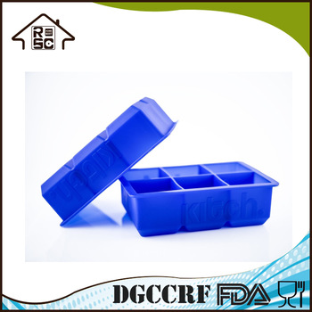 Large Silicone Ice Cube Tray Cake Chocolate 6 Cavities