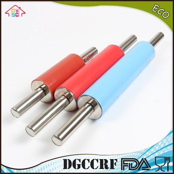 NBRSC 15.7&quot; Inch 40CM stainless steel Rolling Pin Silicone Rolling Pastry metal Dough Flour Bread Kitchen tool