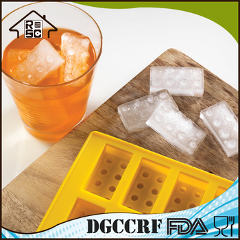 NBRSC 2pcs Silicone Ice Cube Tray Mold Building Brick Chocolate Baking Mold