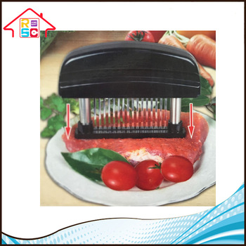 NBRSC BBQ Grilling Kitchen Accessories Black 48 Stainless Steel Blades Meat Tenderizer for Cooking