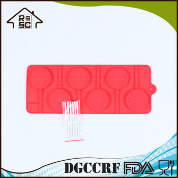 NBRSC Bakery Central Lollipop Silicone Candy Molds &amp; Ice Cube Trays For Cake Baking And Decorating