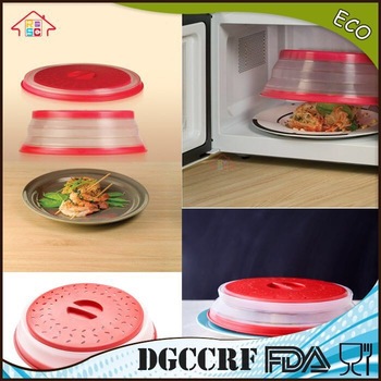 NBRSC Collapsible Colander Food Cover Kitchen Tool Easy to Clean Use Microwave Food Cover