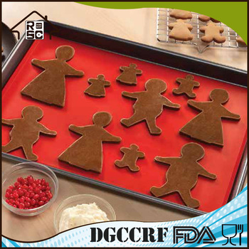 NBRSC Custom Wholesale Red Flexible Non Stick Pan Liner Placemat Table Protector Silicone Baking Mat