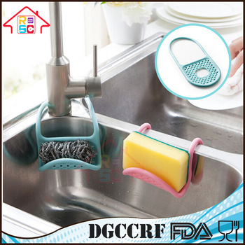 NBRSC Foldable Kitchen Sink Caddy Sponge Holder Scratcher Holder Cleaning Brush Holder Sink Organizer