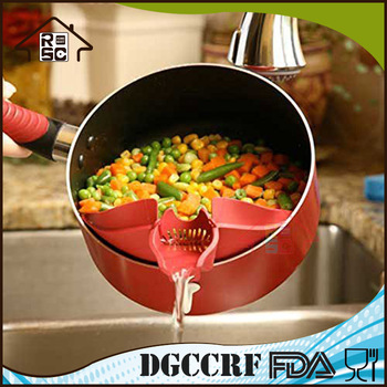 NBRSC Heat Resistant Clip On Single Red Silicone Pouring Spout