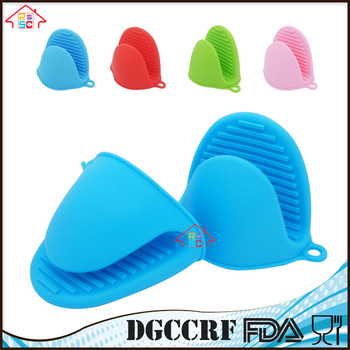NBRSC High Quality Heat Resistant Mini Cooking Pinch Mitts Silicone Gloves Pot Holder
