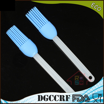 NBRSC High quality FDA Silicone Baking Bakeware bbq grill brush, Plastic handle bbq silicon brush