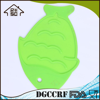 NBRSC Hot Products Custom Design Anti Slip Kitchenware Tools Fish Shape Silicone Pot Holder Eco-friendly Pot Holder