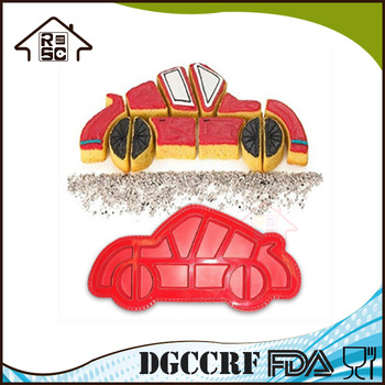 NBRSC Kitchen Craft DIY Baking Tool Silicone Car Shaped Jigsaw Cake Mould