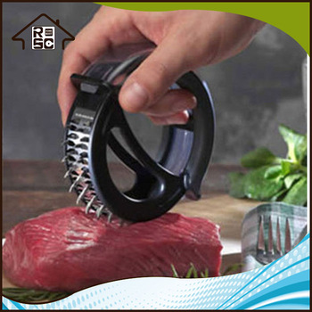 NBRSC Kitchen Stainless Steel Mallet Sharp Meat Tenderizer Pounder Needle Knife Tools