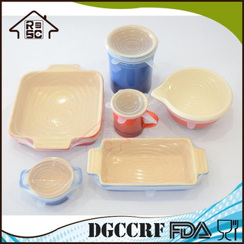 NBRSC Multi Size Silicone Lids Food and Bowl Covers Stretch Reusable Lids Cover Wrap