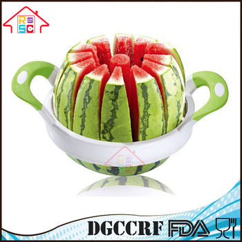 NBRSC Multifunctional Melon Watermelon Cantaloupe Stainless Steel Slicer Vegetable Fruit Cutter with Handles, 12 Slices