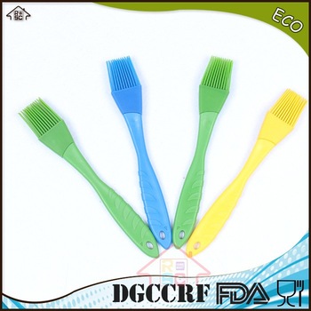 NBRSC Plastic handle Connected Silicone rubber basting brushes 100% food grade with FDA&amp;LFGB certificate Plastic