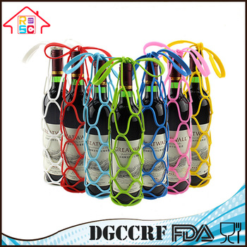 NBRSC Portable Silicone Flexible Win Beer Bottle Can Holder Mesh Bag Desk Mat Placemat