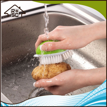 NBRSC Reliable Company Food Fruit Vegetable Scrubber Plastic Cleaning Brush Kitchen Tool