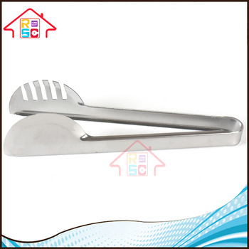 NBRSC Reliable Company Stainless Steel Salad Bread BBQ Buffet Food Tongs Clip Kitchen Clamp Serving