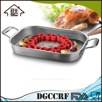 NBRSC Reusable 100% Food Grade Kitchen Silicone Chicken Roasting Rack