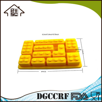 NBRSC Silicone Candy Ice Cube Chocolate Molds For Building Blocks Lovers