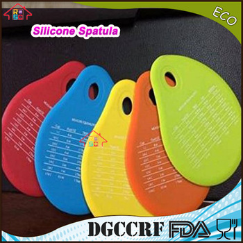 NBRSC Silicone Pastry Cutter Cream Measuring Unit Silicone Bowl Scraper Pot Pan Cleaning Baking Kitchen Tool