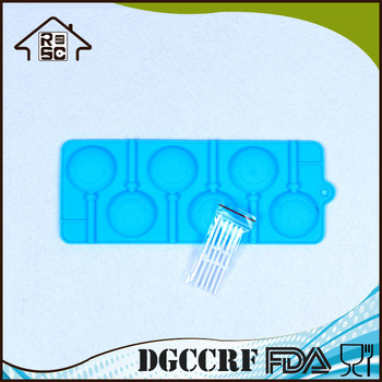 NBRSC Smile Face Lollipop Mould Cake Mold Silicone Baking Pan Fondant Chocolate DIY Molds