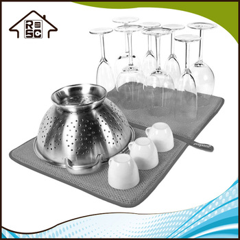 NBRSC Strict Quality Control Manufacturer Microfiber Dish Drying Mats Kitchen Tool Drying Mats