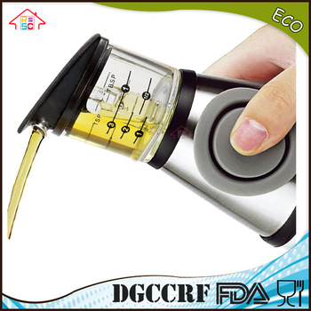 NBRSC Strict Quality Control Manufacturer kitchen Press&amp;Measure Oil &amp; Vinegar Dispenser Oil Bottle Kitchen Tool