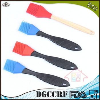 NBRSC silicon brush with plastic handle food safe silicone brush silicone brush with wooden handle