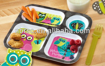 Owl Melamine Serving Tray FOR KIDS