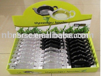 Plastic teapot shape tea bag holder sugar bag holder