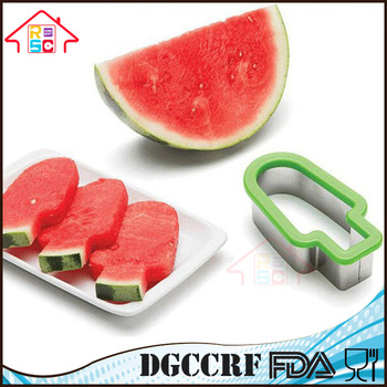 Watermelon Fruit Slicer Ice Cream Popsicle Shape Melon Cutter Mold DIY