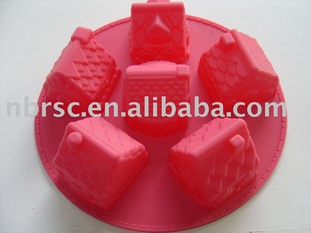 snowhouse design cake mold with 6 cavities for kids