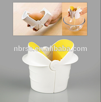 Easy and Convenient Pop Egg Cracker, Rotatable and Durable Egg Separator Plastic Eggbeater For Kitchen