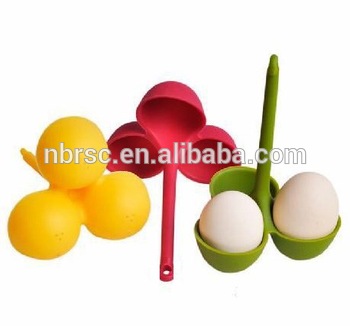 Eco-friendly EFDA LFGB mini silicone 3 pcs poachedegg holder/cooker/Boiler/Poacher/Eierkocher&amp;kitchen utensil boiled egg cooking