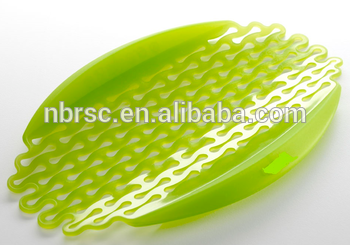 Kitchen utensils silicone colorful flat splatter screen frying strainer with antiskid handle pot cover pan lid
