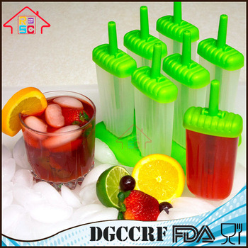 NBRSC 6 PCS Plastic Stick Ice Cream Maker Mold/ Ice Cube Mold/ Ice Cream Sticks Mold With Stick