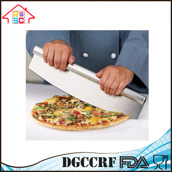 NBRSC Cheap Pizza Tool Heavy Duty Stainless Steel Rocker Style Custom Big Metal Pizza Cutter Pizza Knife for Sale