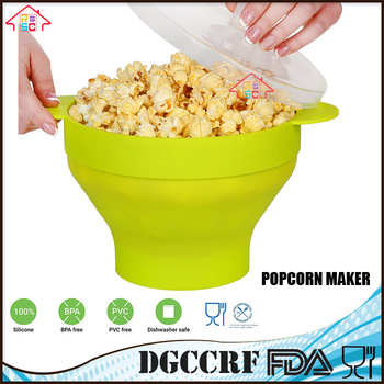 NBRSC Collapsible Microwave Silicone Popcorn Popper Maker with handle
