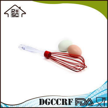NBRSC Competitive Factory Price Fashion Style Plastic Handle Whisk Silicone Kitchen Mixer Balloon Wire Egg Beater