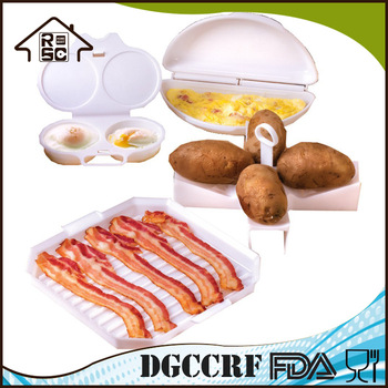 NBRSC Complete Baking Cooking Kitchen Gadgets 4-Piece Microwave Cookware Set
