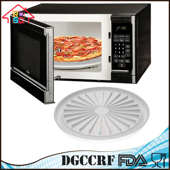 NBRSC Cook Bacon Sausage Meat Dishwasher Safe Round Pan Tray Microwave Pizza Plate