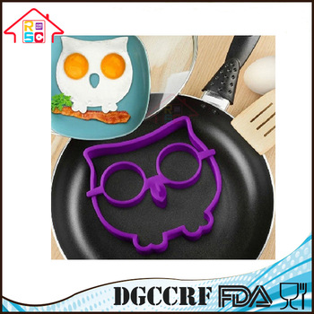 NBRSC Cute Silicone Owl Shaped Fried Eggs Mold Pancake Egg Ring Mould Kitchen Cooking Tool